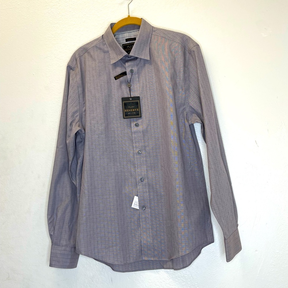 Reserve dress shirt mens medium tailored fit